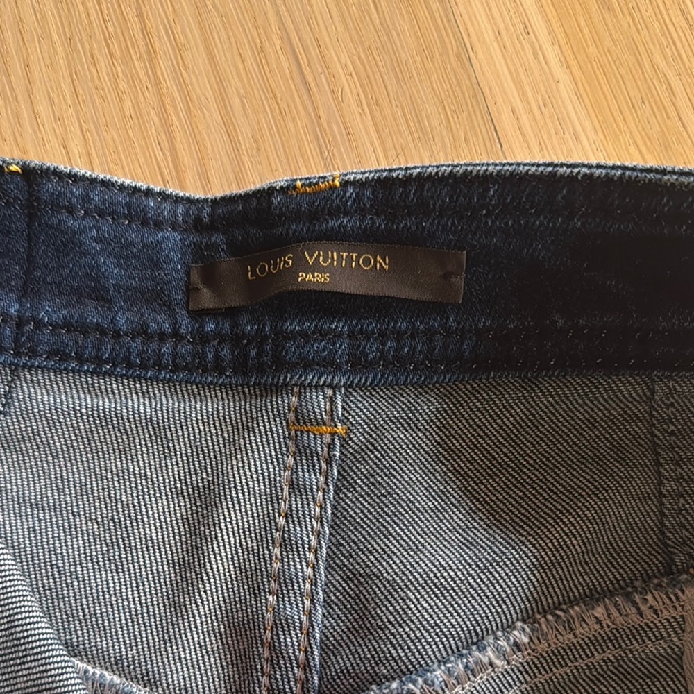 Louis Vuitton Blue Straight Leg Jeans with Sturdy Waistband